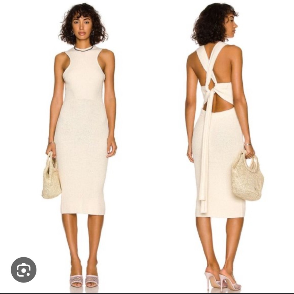 ALC Caleb ribbed midi dress